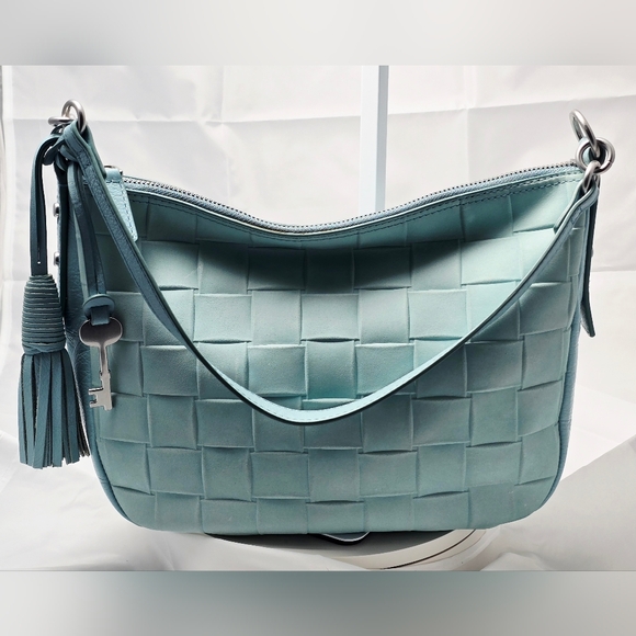 Fossil Jolie Shoulder Hobo bag in Light Blue / Turquiose - Picture 3 of 15